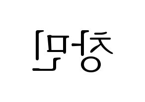 KPOP THE BOYZ(더보이즈、ザ・ボーイズ) 큐 (キュー) 応援ボード・うちわ　韓国語/ハングル文字型紙 左右反転