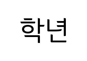 KPOP THE BOYZ(더보이즈、ザ・ボーイズ) 주학년 (チュハンニョン) コンサート用　応援ボード・うちわ　韓国語/ハングル文字型紙 通常