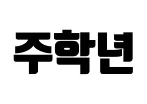 KPOP THE BOYZ(더보이즈、ザ・ボーイズ) 주학년 (チュハンニョン) コンサート用　応援ボード・うちわ　韓国語/ハングル文字型紙 通常
