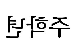 KPOP THE BOYZ(더보이즈、ザ・ボーイズ) 주학년 (チュハンニョン) プリント用応援ボード型紙、うちわ型紙　韓国語/ハングル文字型紙 左右反転