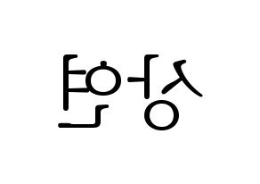 KPOP THE BOYZ(더보이즈、ザ・ボーイズ) 상연 (サンヨン) 応援ボード・うちわ　韓国語/ハングル文字型紙 左右反転
