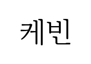 KPOP THE BOYZ(더보이즈、ザ・ボーイズ) 케빈 (ケビン) 応援ボード・うちわ　韓国語/ハングル文字型紙 通常
