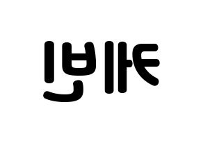 KPOP THE BOYZ(더보이즈、ザ・ボーイズ) 케빈 (ケビン) 応援ボード・うちわ　韓国語/ハングル文字型紙 左右反転