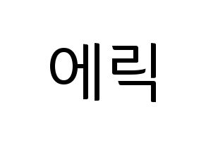 KPOP THE BOYZ(더보이즈、ザ・ボーイズ) 에릭 (エリック) コンサート用　応援ボード・うちわ　韓国語/ハングル文字型紙 通常
