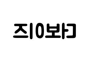 KPOP歌手 THE BOYZ(더보이즈、ザ・ボーイズ) 応援ボード型紙、うちわ型紙　韓国語/ハングル文字 左右反転