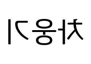 KPOP TOO(티오오、ティーオーオー) 웅기 (ウンギ) プリント用応援ボード型紙、うちわ型紙　韓国語/ハングル文字型紙 左右反転