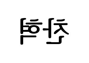 KPOP TOO(티오오、ティーオーオー) 찬 (チャン) プリント用応援ボード型紙、うちわ型紙　韓国語/ハングル文字型紙 左右反転