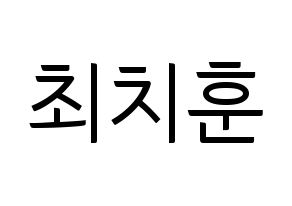 KPOP TOO(티오오、ティーオーオー) 치훈 (チフン) コンサート用　応援ボード・うちわ　韓国語/ハングル文字型紙 通常