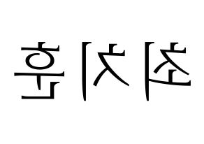 KPOP TOO(티오오、ティーオーオー) 치훈 (チフン) 応援ボード・うちわ　韓国語/ハングル文字型紙 左右反転