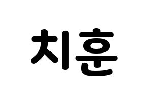 KPOP TOO(티오오、ティーオーオー) 치훈 (チフン) 応援ボード・うちわ　韓国語/ハングル文字型紙 通常