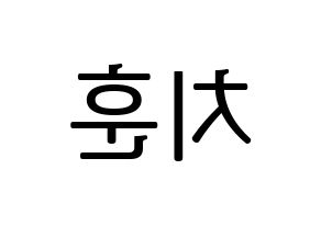 KPOP TOO(티오오、ティーオーオー) 치훈 (チフン) プリント用応援ボード型紙、うちわ型紙　韓国語/ハングル文字型紙 左右反転