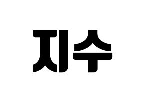 KPOP TOO(티오오、ティーオーオー) 지수 (ジス) コンサート用　応援ボード・うちわ　韓国語/ハングル文字型紙 通常
