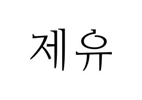 KPOP TOO(티오오、ティーオーオー) 제이유 (ジェイユー) 応援ボード・うちわ　韓国語/ハングル文字型紙 通常