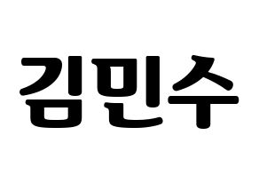 KPOP TOO(티오오、ティーオーオー) 민수 (ミンス) コンサート用　応援ボード・うちわ　韓国語/ハングル文字型紙 通常
