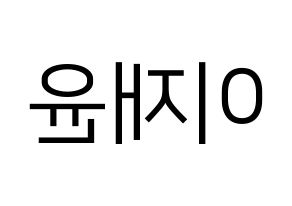 KPOP TOO(티오오、ティーオーオー) 재윤 (ジェユン) プリント用応援ボード型紙、うちわ型紙　韓国語/ハングル文字型紙 左右反転