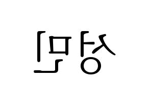 KPOP TOO(티오오、ティーオーオー) 제롬 (ジェローム) 応援ボード・うちわ　韓国語/ハングル文字型紙 左右反転