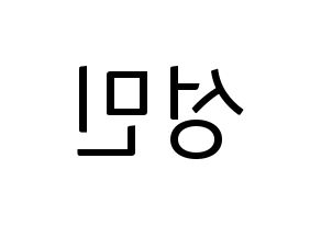 KPOP TOO(티오오、ティーオーオー) 제롬 (ジェローム) コンサート用　応援ボード・うちわ　韓国語/ハングル文字型紙 左右反転