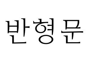 KPOP TRITOPS(트리탑스、トゥリトップス) 반형문 (ヒョンムン) 応援ボード・うちわ　韓国語/ハングル文字型紙 通常
