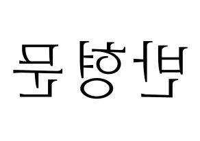 KPOP TRITOPS(트리탑스、トゥリトップス) 반형문 (ヒョンムン) 応援ボード・うちわ　韓国語/ハングル文字型紙 左右反転