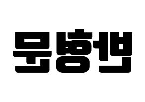 KPOP TRITOPS(트리탑스、トゥリトップス) 반형문 (ヒョンムン) コンサート用　応援ボード・うちわ　韓国語/ハングル文字型紙 左右反転