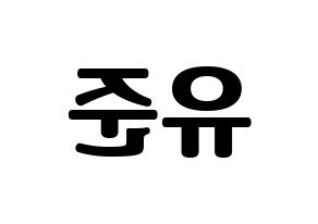 KPOP TRITOPS(트리탑스、トゥリトップス) 장유준 (ユジュン) コンサート用　応援ボード・うちわ　韓国語/ハングル文字型紙 左右反転