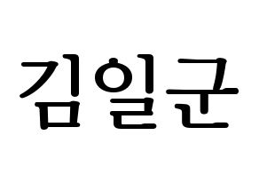 KPOP TRITOPS(트리탑스、トゥリトップス) 김일군 (イルグン) プリント用応援ボード型紙、うちわ型紙　韓国語/ハングル文字型紙 通常