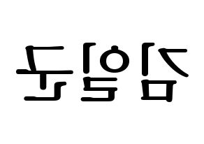 KPOP TRITOPS(트리탑스、トゥリトップス) 김일군 (イルグン) プリント用応援ボード型紙、うちわ型紙　韓国語/ハングル文字型紙 左右反転