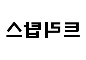KPOP歌手 TRITOPS(트리탑스、トゥリトップス) 応援ボード型紙、うちわ型紙　韓国語/ハングル文字 左右反転