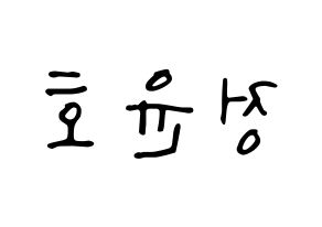 KPOP TVXQ(동방신기、東方神起) 유노윤호 (ユンホ) 応援ボード ハングル 型紙  左右反転