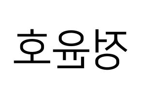 KPOP TVXQ(동방신기、東方神起) 유노윤호 (ユンホ) プリント用応援ボード型紙、うちわ型紙　韓国語/ハングル文字型紙 左右反転