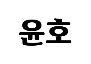 KPOP TVXQ(동방신기、東方神起) 유노윤호 (ユンホ) コンサート用　応援ボード・うちわ　韓国語/ハングル文字型紙 通常