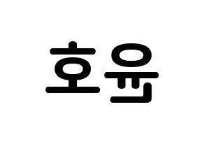 KPOP TVXQ(동방신기、東方神起) 유노윤호 (チョン・ユンホ, ユンホ) k-pop アイドル名前　ボード 言葉 左右反転