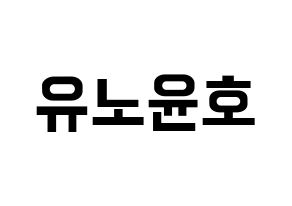 KPOP TVXQ(동방신기、東方神起) 유노윤호 (ユンホ) k-pop アイドル名前 ファンサボード 型紙 通常