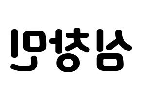 KPOP TVXQ(동방신기、東方神起) 최강창민 (チャンミン) 応援ボード・うちわ　韓国語/ハングル文字型紙 左右反転