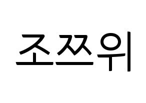 KPOP Twice(트와이스、トゥワイス) 쯔위 (ツウィ) コンサート用　応援ボード・うちわ　韓国語/ハングル文字型紙 通常