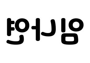 KPOP Twice(트와이스、トゥワイス) 나연 (ナヨン) 応援ボード・うちわ　韓国語/ハングル文字型紙 左右反転