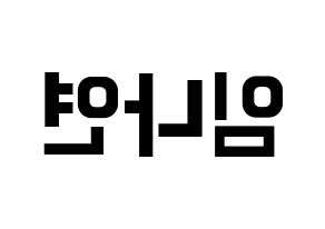 KPOP Twice(트와이스、トゥワイス) 나연 (ナヨン) k-pop アイドル名前 ファンサボード 型紙 左右反転