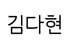 KPOP Twice(트와이스、トゥワイス) 다현 (ダヒョン) コンサート用　応援ボード・うちわ　韓国語/ハングル文字型紙 通常
