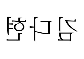 KPOP Twice(트와이스、トゥワイス) 다현 (ダヒョン) 応援ボード・うちわ　韓国語/ハングル文字型紙 左右反転