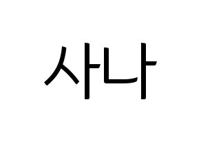 KPOP Twice(트와이스、トゥワイス) 사나 (サナ) コンサート用　応援ボード・うちわ　韓国語/ハングル文字型紙 通常