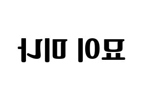 KPOP Twice(트와이스、トゥワイス) 미나 (ミナ) コンサート用　応援ボード・うちわ　韓国語/ハングル文字型紙 左右反転