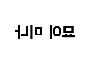 KPOP Twice(트와이스、トゥワイス) 미나 (ミナ) k-pop アイドル名前 ファンサボード 型紙 左右反転