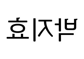 KPOP Twice(트와이스、トゥワイス) 지효 (ジヒョ) プリント用応援ボード型紙、うちわ型紙　韓国語/ハングル文字型紙 左右反転