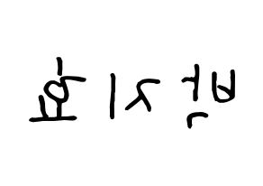 KPOP Twice(트와이스、トゥワイス) 지효 (ジヒョ) k-pop 応援ボード メッセージ 型紙 左右反転