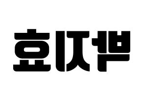 KPOP Twice(트와이스、トゥワイス) 지효 (ジヒョ) コンサート用　応援ボード・うちわ　韓国語/ハングル文字型紙 左右反転