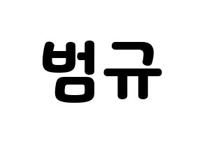 KPOP TXT(투모로우바이투게더、トゥモローバイトゥゲザー) 범규 (ボムギュ) 応援ボード・うちわ　韓国語/ハングル文字型紙 通常