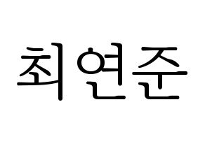 KPOP TXT(투모로우바이투게더、トゥモローバイトゥゲザー) 연준 (ヨンジュン) 応援ボード・うちわ　韓国語/ハングル文字型紙 通常