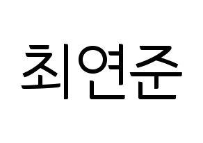 KPOP TXT(투모로우바이투게더、トゥモローバイトゥゲザー) 연준 (ヨンジュン) コンサート用　応援ボード・うちわ　韓国語/ハングル文字型紙 通常