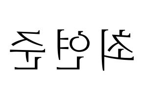 KPOP TXT(투모로우바이투게더、トゥモローバイトゥゲザー) 연준 (ヨンジュン) 応援ボード・うちわ　韓国語/ハングル文字型紙 左右反転