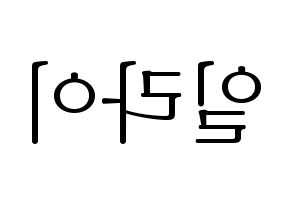KPOP U-KISS(유키스、ユー・キス) 일라이 (イライ) 応援ボード・うちわ　韓国語/ハングル文字型紙 左右反転